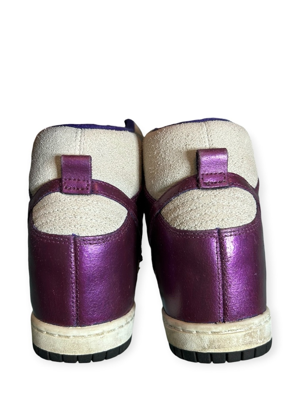 Nike Dunk Sky High Wedge Sneaker - Size 7.5, Metallic Purple - Picture 3 of 5